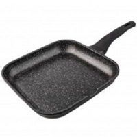 SUPREME 33851 ASADORA ALUMINIO FUNDIDO PIEDRA FIJA LISA 28 CM