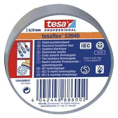 TESA TAPE 53948 TESAFLEX CINTA AISLANTE PVC 20*19 GRIS