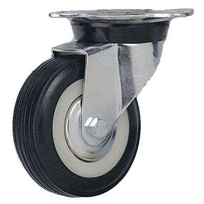 AFO 0168/GN/CB/075 RUEDA GOMA CON COJINETES NEGRA 75*35 120 KG