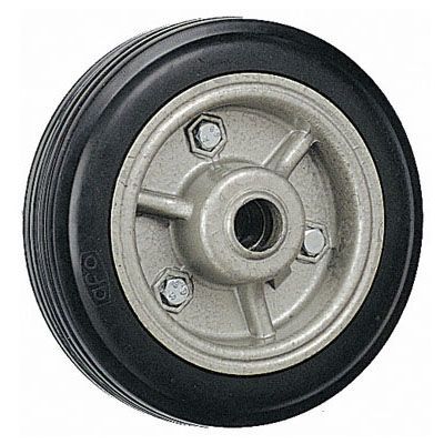 AFO 0170/GN/CB/075 RUEDA GOMA CON COJINETES 75*36 NEGRA 150 KG