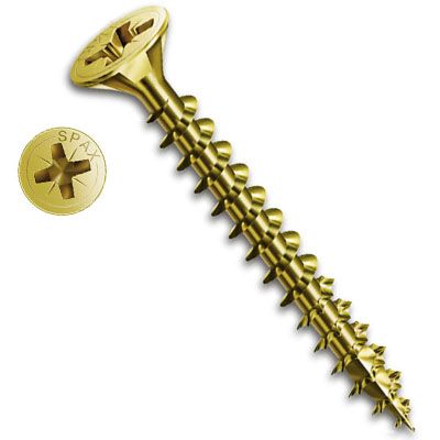 SPAX TIRAFONDO CABEZA PLANA POZI AVELLANADA BICROMATADO 3,5*040