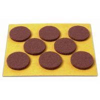 BRINOX B70710M DESLIZADOR REDONDO FIELTRO MARRON 8 DISCOS 25 MM
