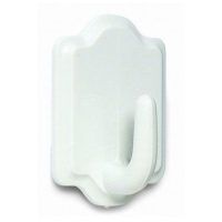 BRINOX B50190B PERCHA PLASTICO 3 UN ADHESIVA BLANCA 22*32 MM