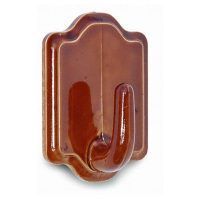 BRINOX B50190M PERCHA PLASTICO 3 UN ADHESIVA CERAMICA MARRON 22*32