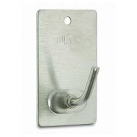 BRINOX B70260E PERCHA MEDIANA 3 UN ADHESIVA ACERO INOX 26*43 MM
