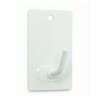 BRINOX B70260D PERCHA MEDIANA 3 UN ADHESIVA LACADO BL 26*43 MM