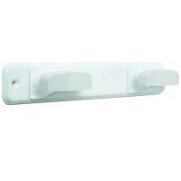 BRINOX B70450D PERCHERO 2 BRAZOS INOX LACADO BLANCO 240*40 MM