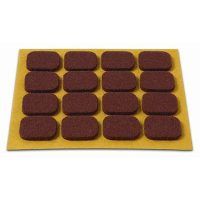 BRINOX B70720M DESLIZADOR RECTANGULAR FIELTRO MARRON 16 UN 16*20 MM