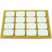 BRINOX B70720B DESLIZADOR RECTANGULAR FIELTRO BLANCO 16 UN 16*20 MM