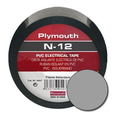 PLYMOUTH CINTA AISLANTE N-12 20*19 MM GRIS 5421
