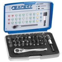 EXPERT E131702 ESTUCHE PUNTAS CON ACCESORIOS 1/4" 32 PIEZAS