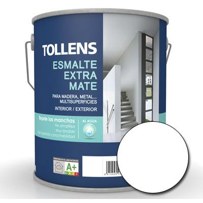 TOLLENS 8202 04 LT 100 BLANCO NIEVE ESMALTE EXTRA MATE AGUA