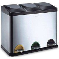 ARREGUI STEP BIN CUBO INOX 3 COMPARTIMENTOS CR705-45L