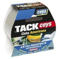 CEYS 507602 TACKCEYS CINTA AMERICANA PLATA 10 MT 50 MM